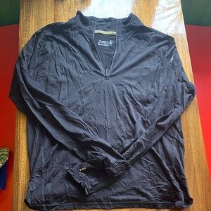 Smartwool Black Lightweight Merino Half-Zip Pullover